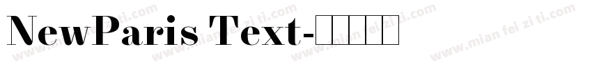 NewParis Text字体转换